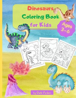 Book cover for Dinosaurs Coloring Book for Kids