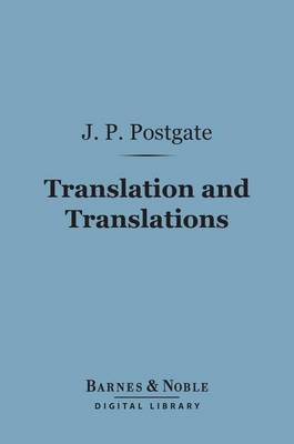 Cover of Translation and Translations (Barnes & Noble Digital Library)