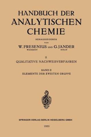 Cover of Elemente der zweiten Gruppe