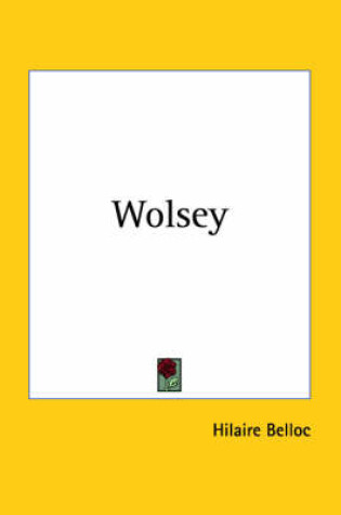 Cover of Wolsey (1930)