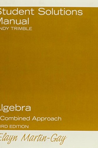 Cover of Student Solutions Manual for Algebra