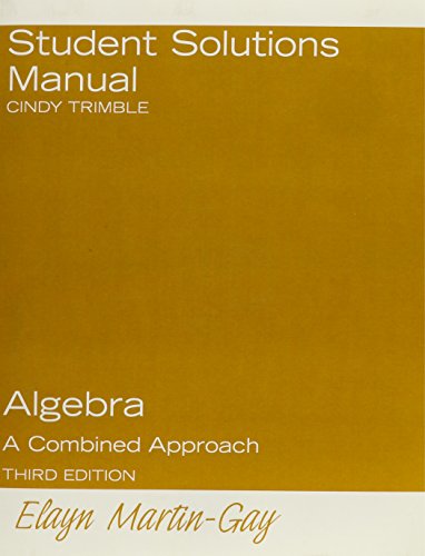 Book cover for Student Solutions Manual for Algebra