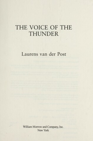 Cover of The Voice of the Thunder