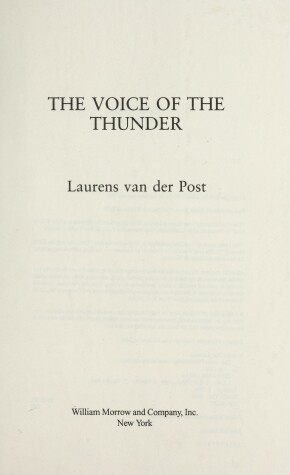 Book cover for The Voice of the Thunder