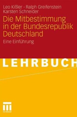 Cover of Die Mitbestimmung in Der Bundesrepublik Deutschland