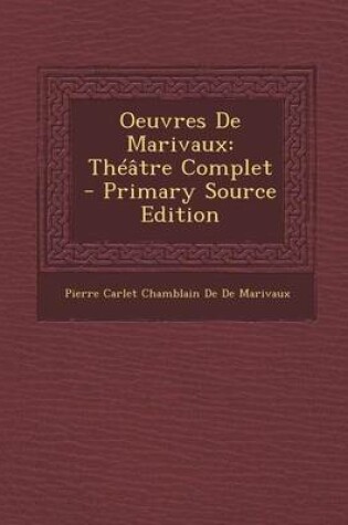 Cover of Oeuvres de Marivaux