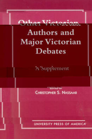 Cover of Other Victorian Authors and Major Victorian Debates