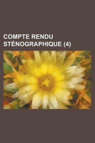 Cover of Compte Rendu Stenographique (4)