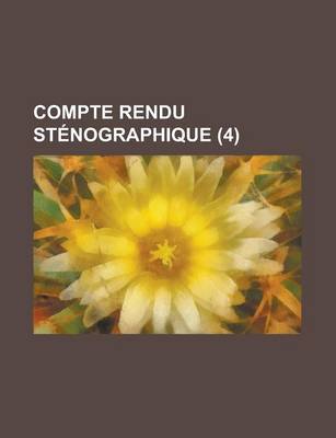 Book cover for Compte Rendu Stenographique (4)