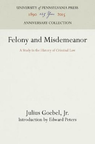 Cover of Felony and Misdemeanor