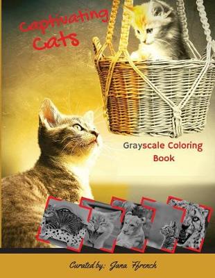 Cover of Captivating Cats Grayscale Coloring Book