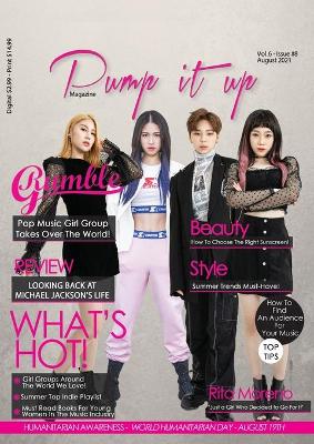 Book cover for Pump it up Magazine - K-Pop Sensation RUMBLE G - August 2021