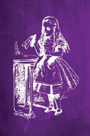 Cover of Alice in Wonderland Chalkboard Journal - Drink Me! (Purple)