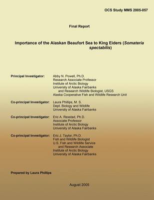 Book cover for Final Report Importance of the Alaskan Beaufort Sea to King Eiders (Somateria spectabilis)