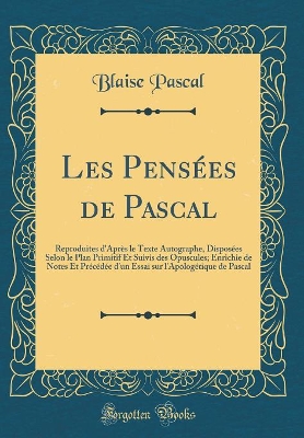 Book cover for Les Pensees de Pascal