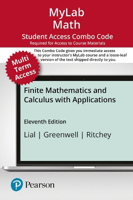 Book cover for Mylab Math with Pearson Etext -- Combo Access Card -- For Finite Mathematics and Calculus with Applications (24 Months)