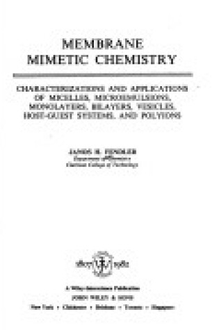 Cover of Membrane Mimetic Chemistry