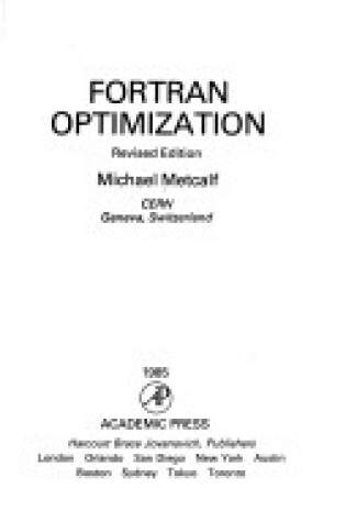 Cover of Fortran Optimization