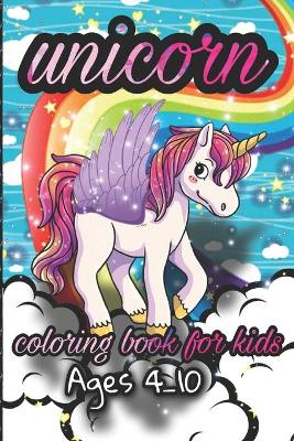 Book cover for unicorn Coloring book for kids