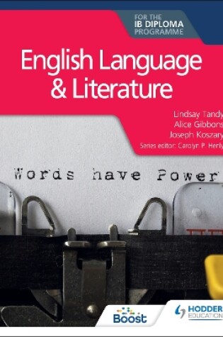 Cover of English Language and Literature for the IB Diploma