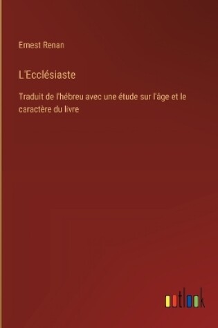 Cover of L'Eccl�siaste
