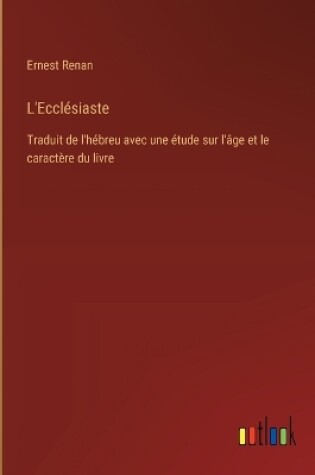 Cover of L'Ecclésiaste