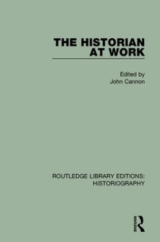 Cover of The Historian At Work