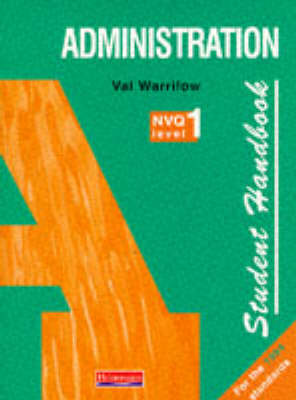 Book cover for S/NVQ Administration Level 1 Student Handbook