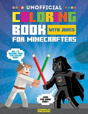 Book cover for Unofficial Coloring Book with Jokes for Minecrafters