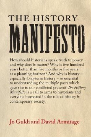 Cover of The History Manifesto