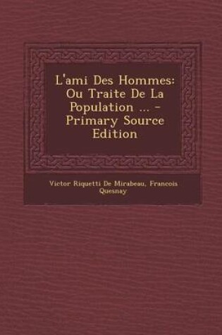 Cover of L'Ami Des Hommes