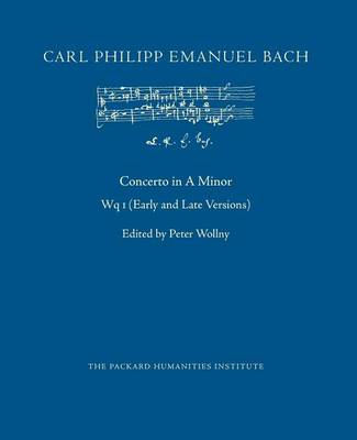 Book cover for Concerto in A Minor, Wq 1
