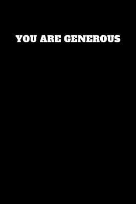 Book cover for You Are Generous