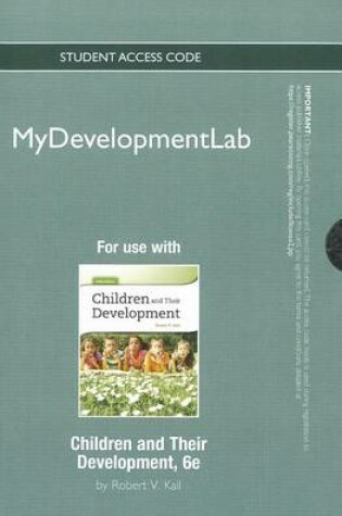 Cover of NEW MyLab Human Development -- Student Access Code Card -- for Children and Their Development (standalone)
