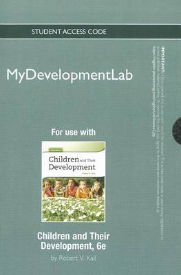 Book cover for NEW MyLab Human Development -- Student Access Code Card -- for Children and Their Development (standalone)