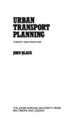 Cover of Urban Transport Planning