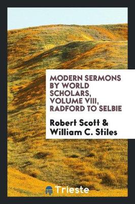 Book cover for Modern Sermons by World Scholars, Volume VIII, Radford to Selbie