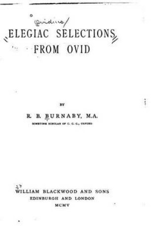 Cover of Elegiac Selections from Ovid