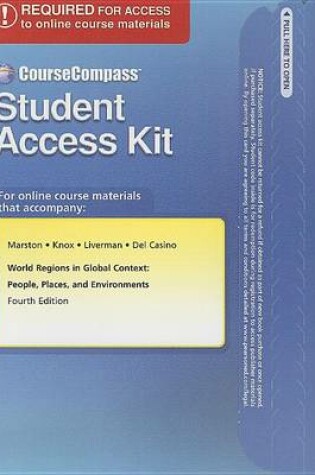 Cover of CourseCompass Student Access Code Card for World Regions in Global Context