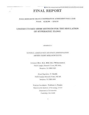 Book cover for Unstructured Mesh Methods for the Simulation of Hypersonic Flows