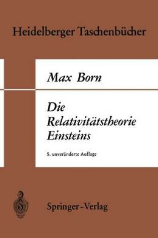 Cover of Die Relativitatstheorie Einsteins