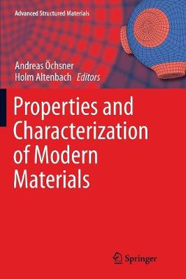 Book cover for Properties and Characterization of Modern Materials