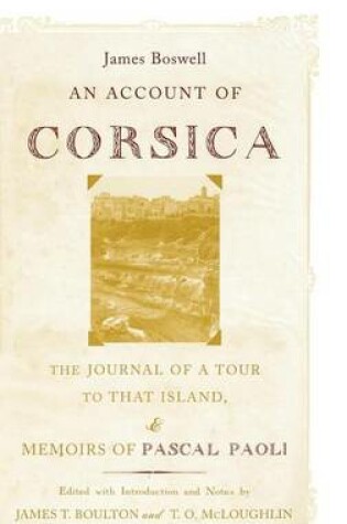 Cover of Account of Corsica, An: The Journal of a Tour to That Island and Memoirs of Pascal Paoli