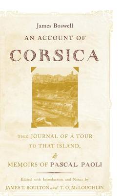 Book cover for Account of Corsica, An: The Journal of a Tour to That Island and Memoirs of Pascal Paoli
