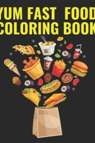 Cover of yum fast food coloring book