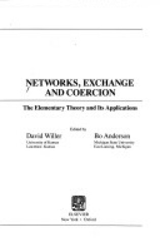 Cover of Networks, Exchange and Coercion