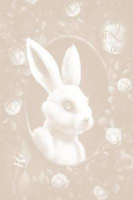 Cover of Alice in Wonderland Pastel Modern Journal - Outwards White Rabbit (Fawn)