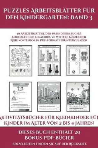 Cover of Aktivitätsbücher für Kleinkinder für Kinder im Alter von 2 bis 4 Jahren (Puzzles Arbeitsblätter für den Kindergarten