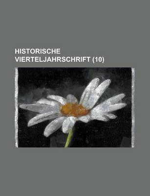 Book cover for Historische Vierteljahrschrift (10 )