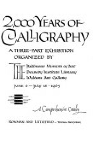 Cover of Two Thousand Years Callgrph CB